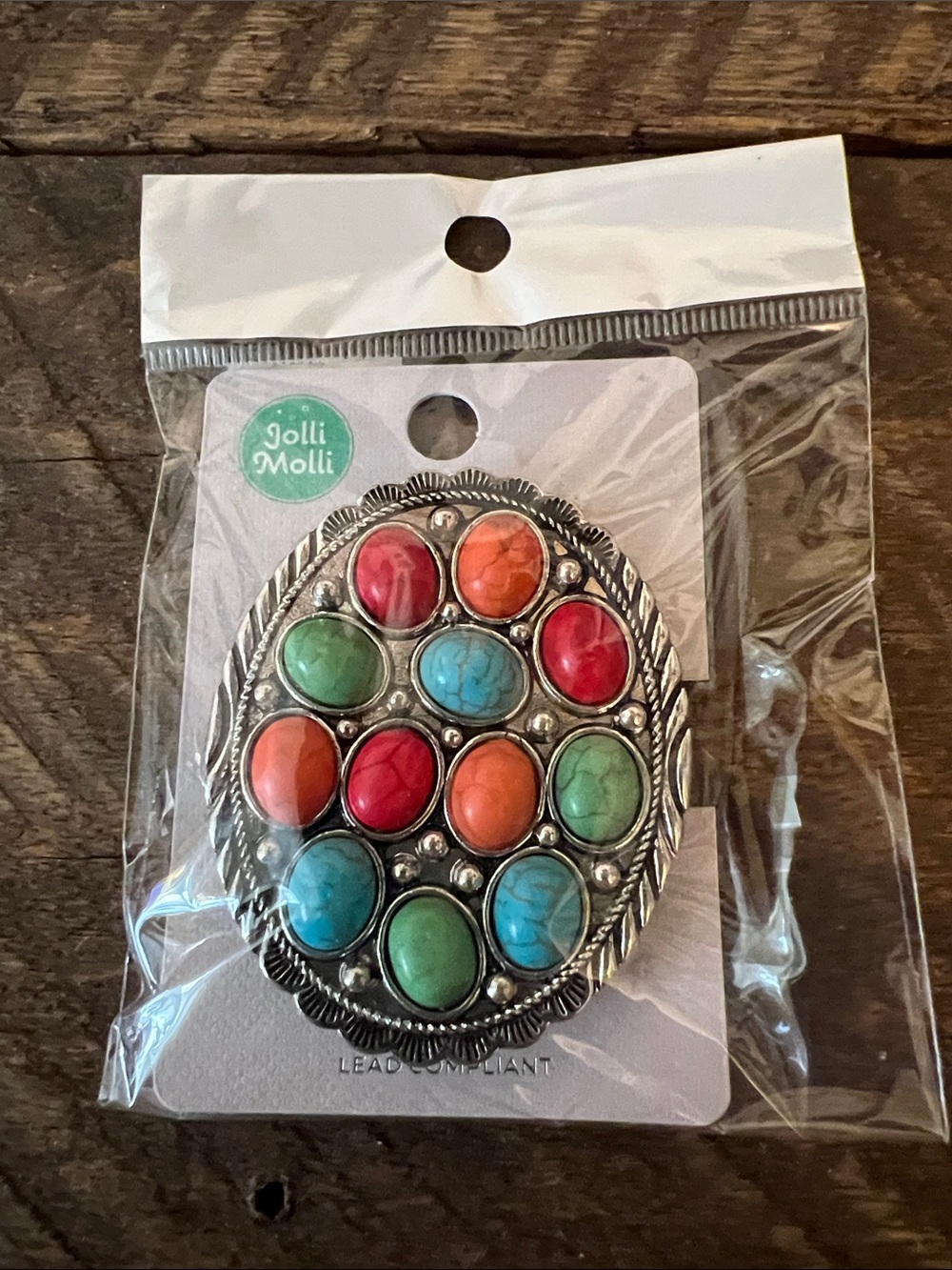 Jolli Molli Multicolor Oval Stone Phone Grip